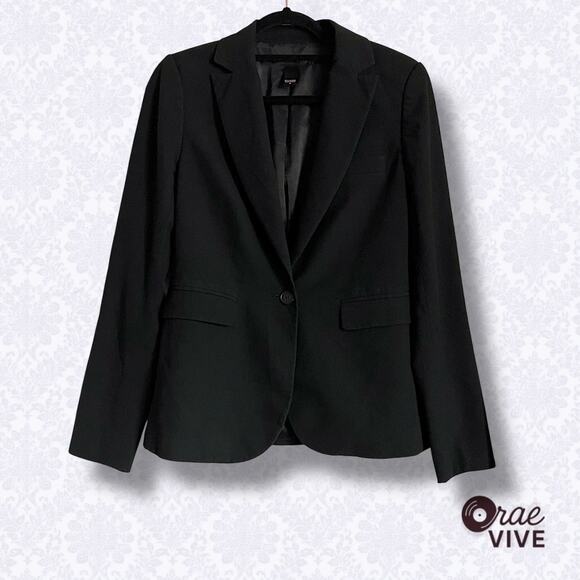 Victoria's Secret 6 Black Blazer One Button Work Jacket - Picture 1 of 5